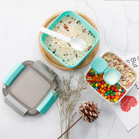 Portable Salad Bowl with Dressing Container - Lunch Picnic Kit