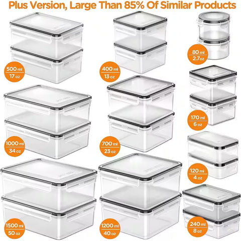 40-Piece Airtight Food Storage Containers with Lids Containers 20 Containers 20 Lids