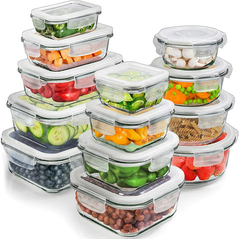 Crystal Clear Cuisine: 13-Pack Glass Food Storage Containers